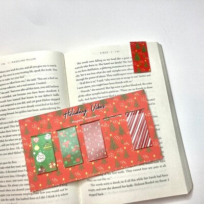 🎄 Holiday Vibes Magnetic Bookmark Set 🎄