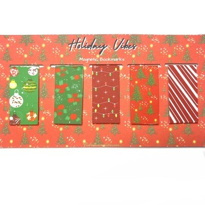 🎄 Holiday Vibes Magnetic Bookmark Set 🎄