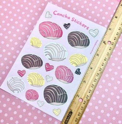 Concha (Mexican Pan Dulce) Sticker sheet
