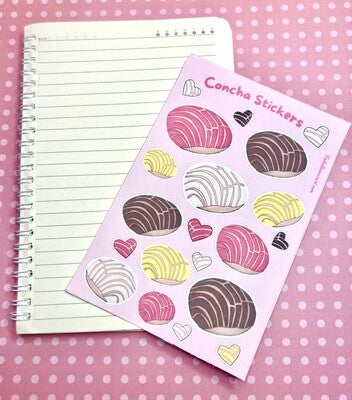Concha (Mexican Pan Dulce) Sticker sheet