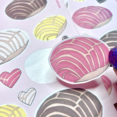 Concha (Mexican Pan Dulce) Sticker sheet