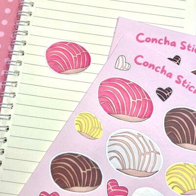 Concha (Mexican Pan Dulce) Sticker sheet