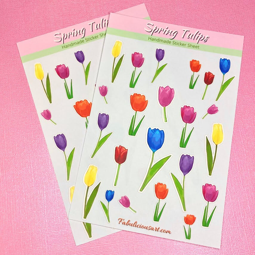 Spring Tulips Sticker Sheet