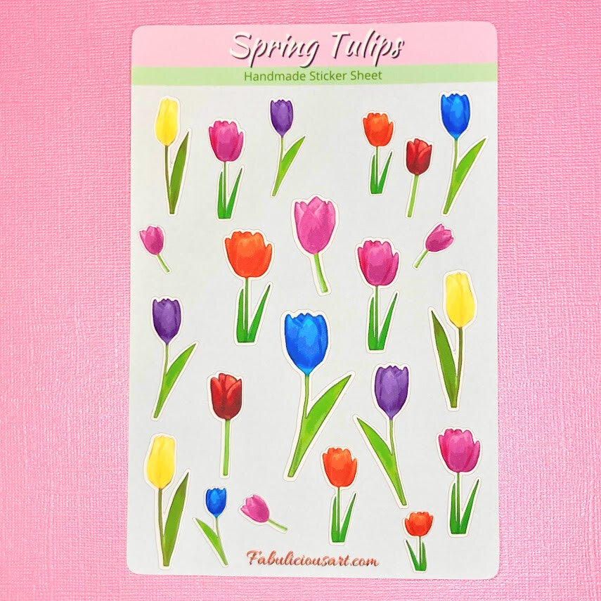 Spring Tulips Sticker Sheet