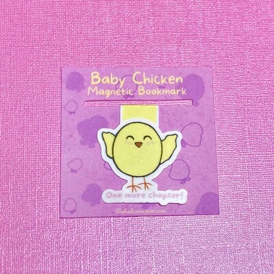 Marcapáginas magnético "Un capítulo más" con diseño de pollito (Copia)