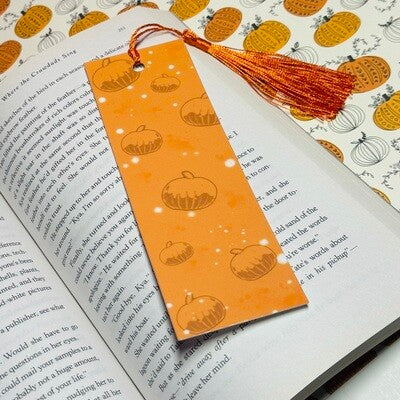 Marcapáginas con diseño de calabaza