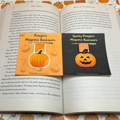 Pumpkin Duo Magnetic Bookmark
