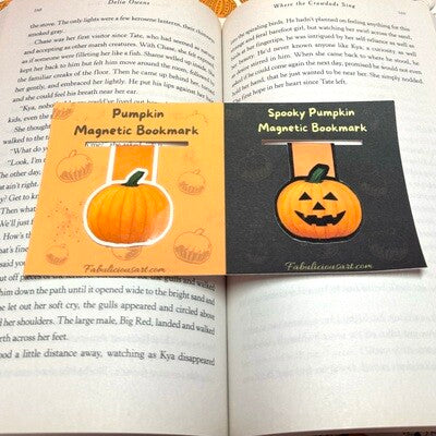 Pumpkin Duo Magnetic Bookmark