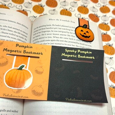 Pumpkin Duo Magnetic Bookmark
