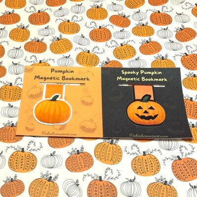 Pumpkin Duo Magnetic Bookmark