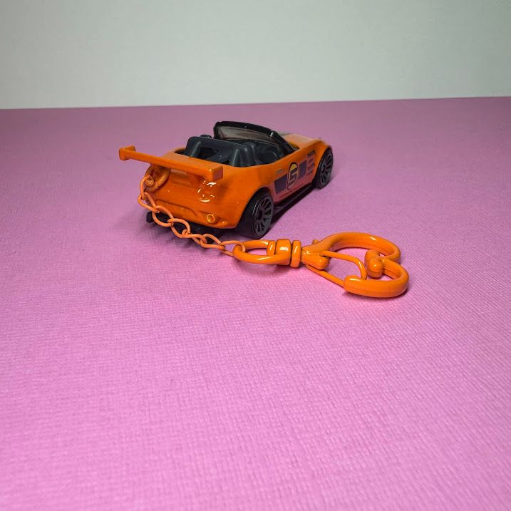 Orange Miata MX-5 Hot Wheels Car Keychain
