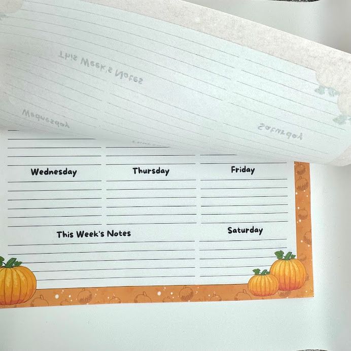 Pumpkin Pattern Planner Pad