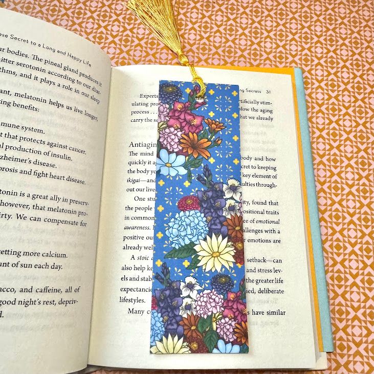 Flores - Estilo B - Marcapáginas de flores de inspiración mexicana