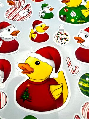 🎄 Festive Ducks Sticker Sheet 🎄
