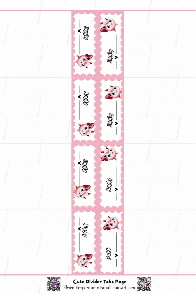 Cute Bulk Dividers (Cute Bulk Dividers - Physical Printed Pages)