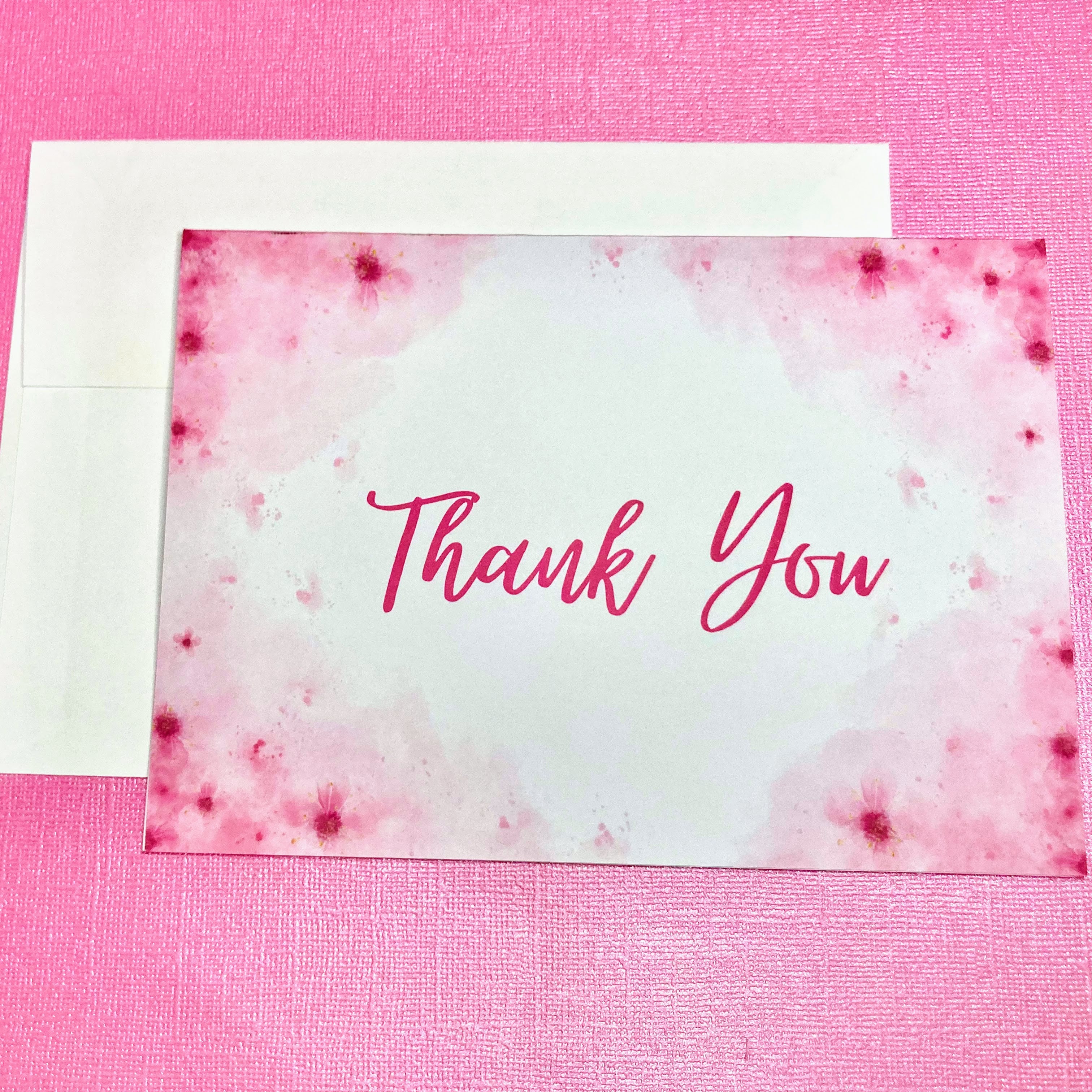 Cherry Blossom Thank You Card