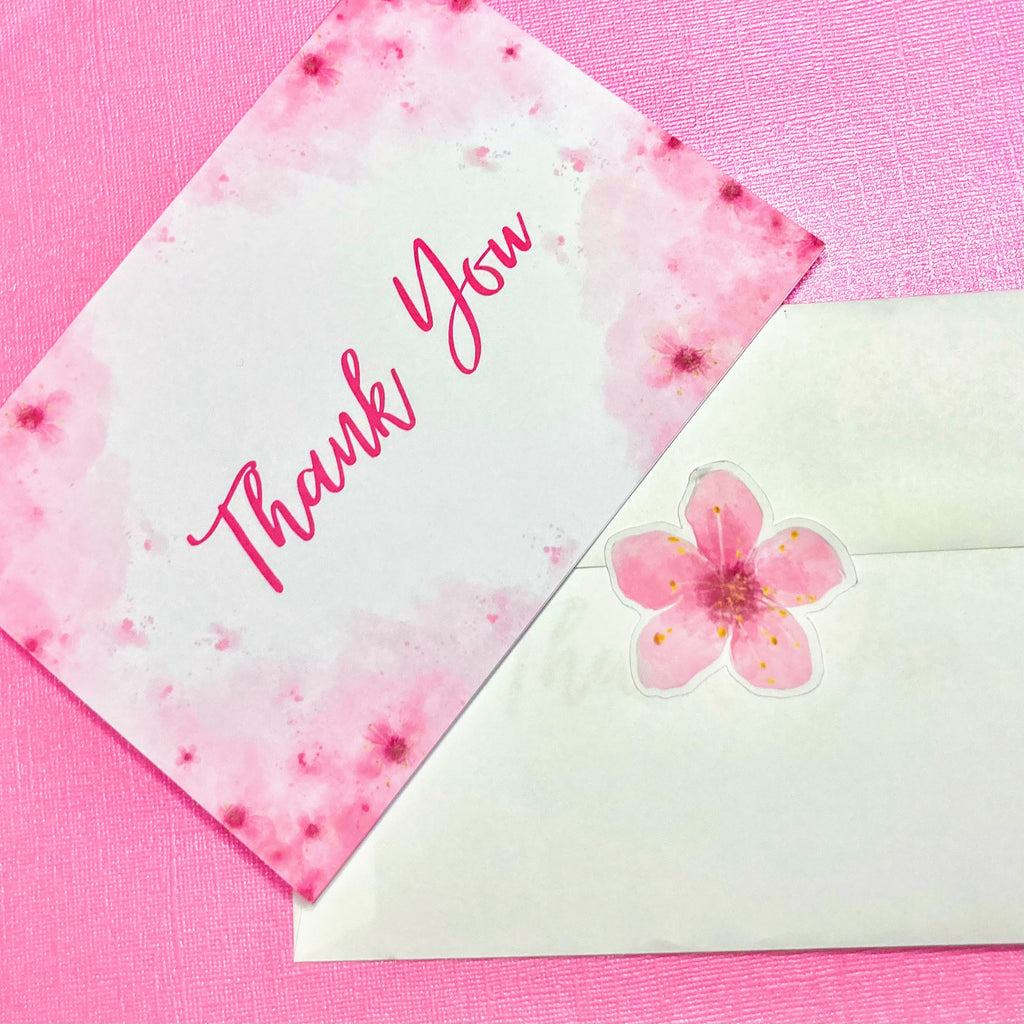 Cherry Blossom Thank You Card