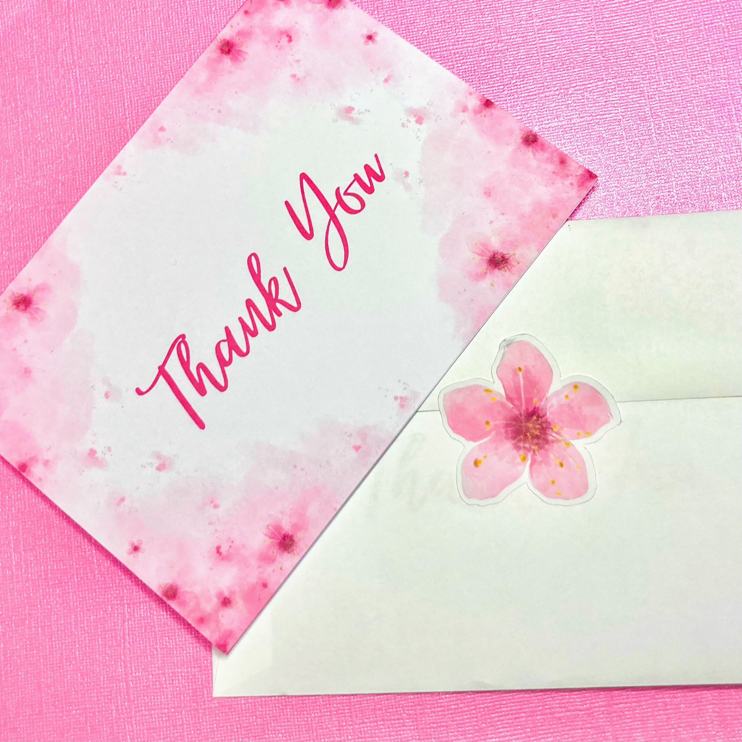 Cherry Blossom Thank You Card