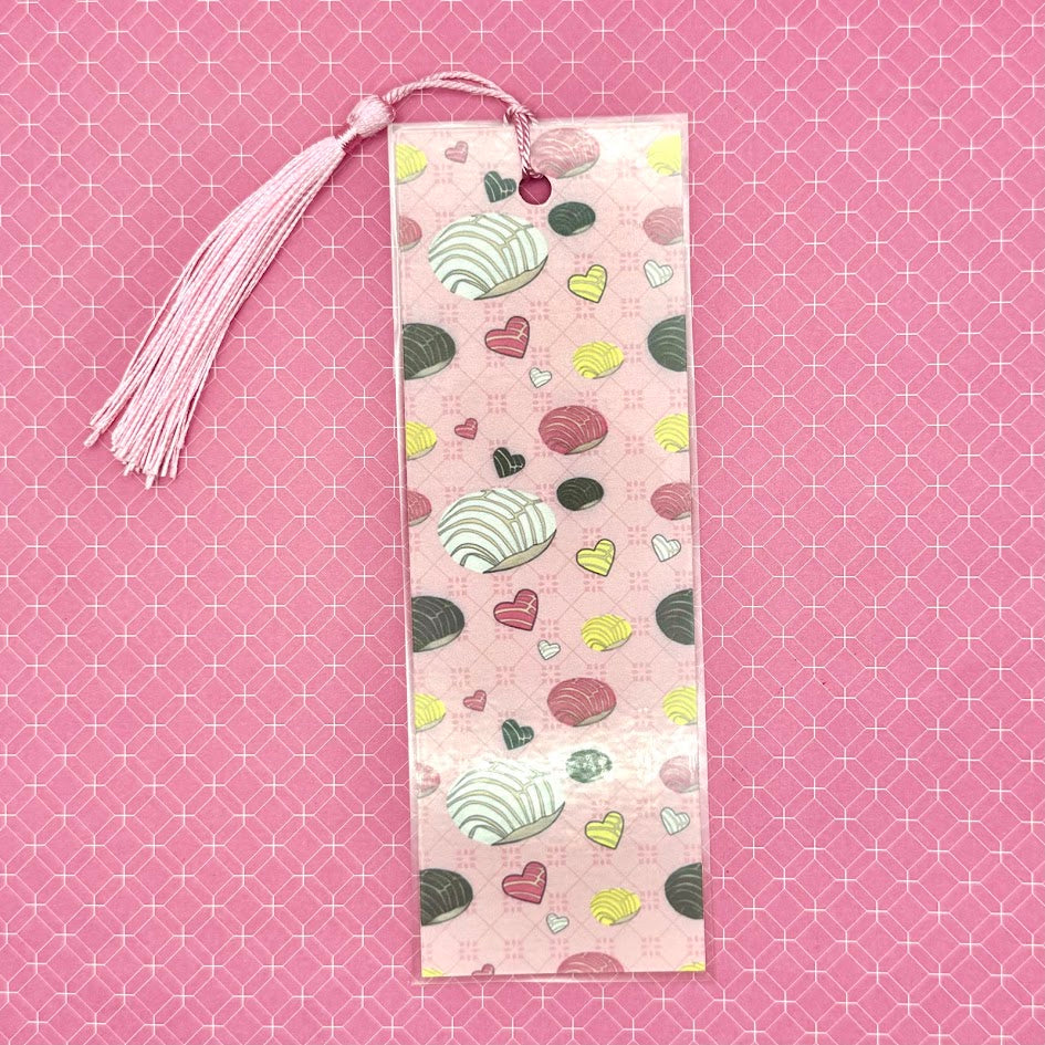 Marcapáginas con patrón de concha (pan dulce mexicano)