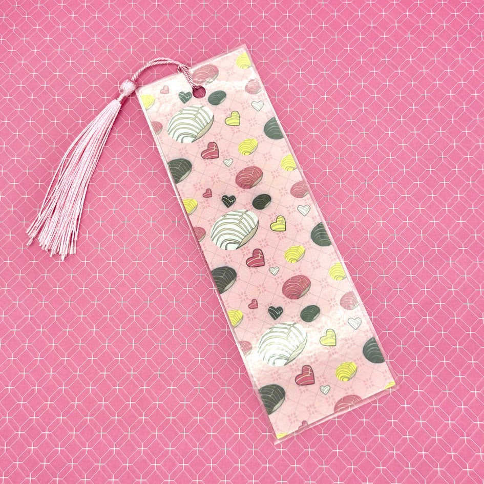 Marcapáginas con patrón de concha (pan dulce mexicano)