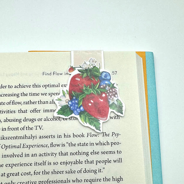 Strawberry Magnetic Bookmark