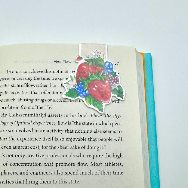 Strawberry Magnetic Bookmark