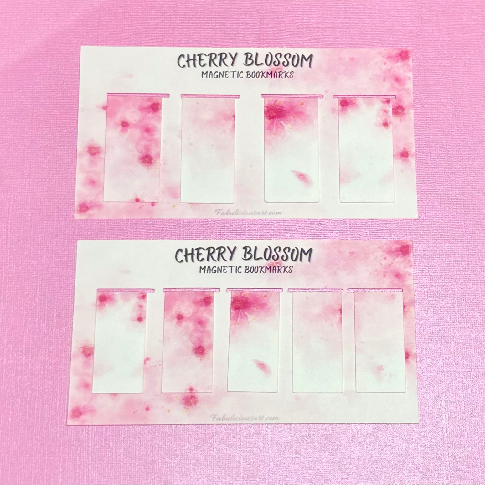 Cherry Blossom Magnetic Small Bookmark Set of 5 - No Text