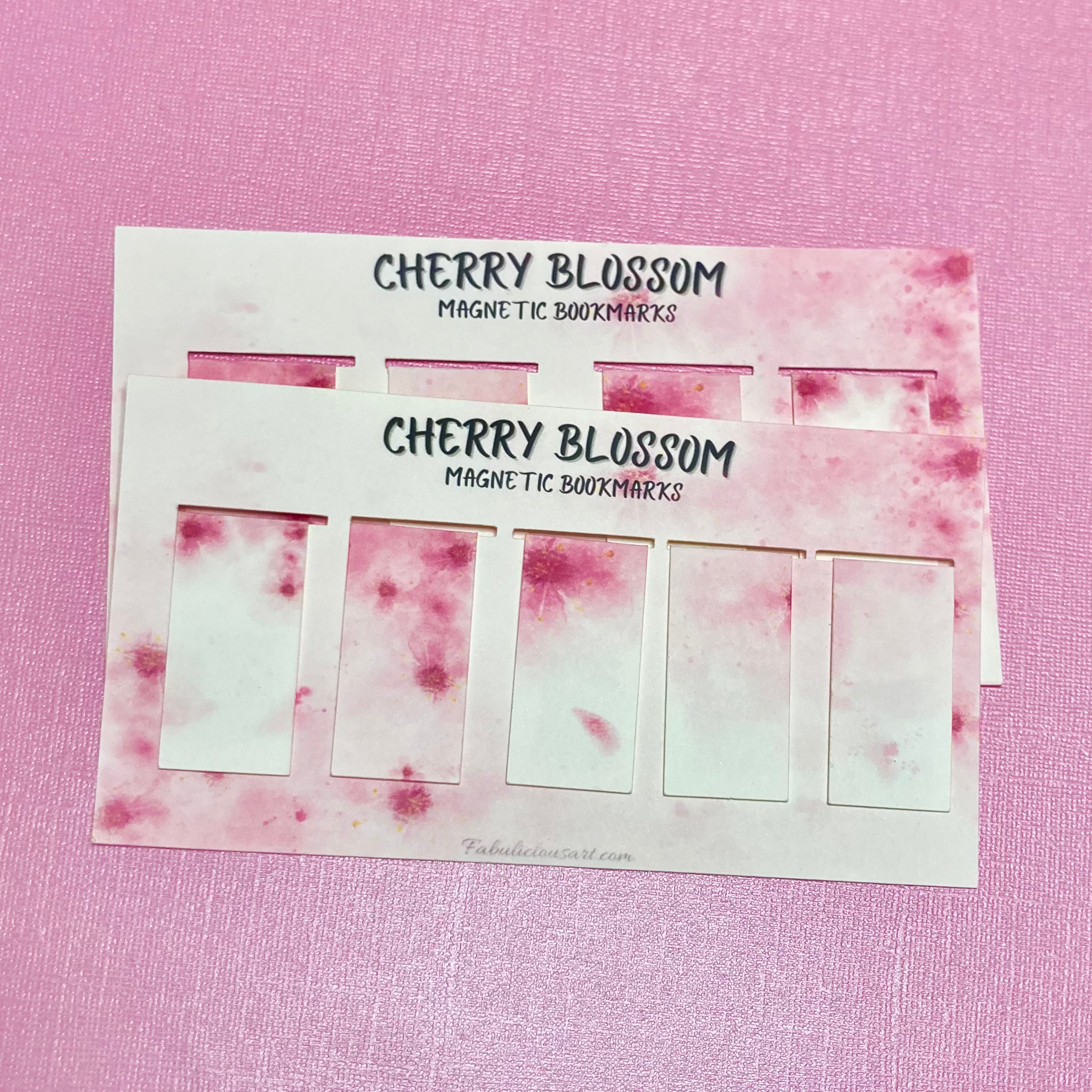 Cherry Blossom Magnetic Small Bookmark Set of 5 - No Text