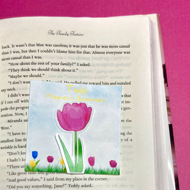 Spring Tulip Magnetic Bookmark