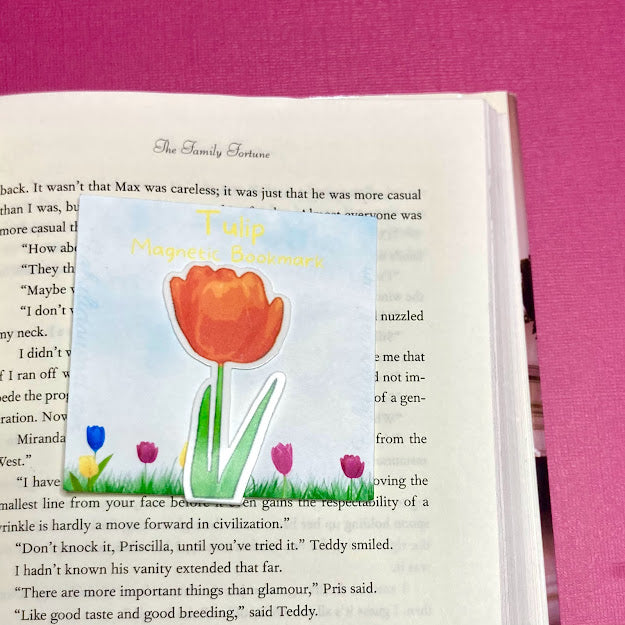 Spring Tulip Magnetic Bookmark