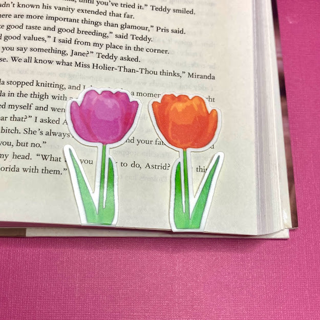 Spring Tulip Magnetic Bookmark