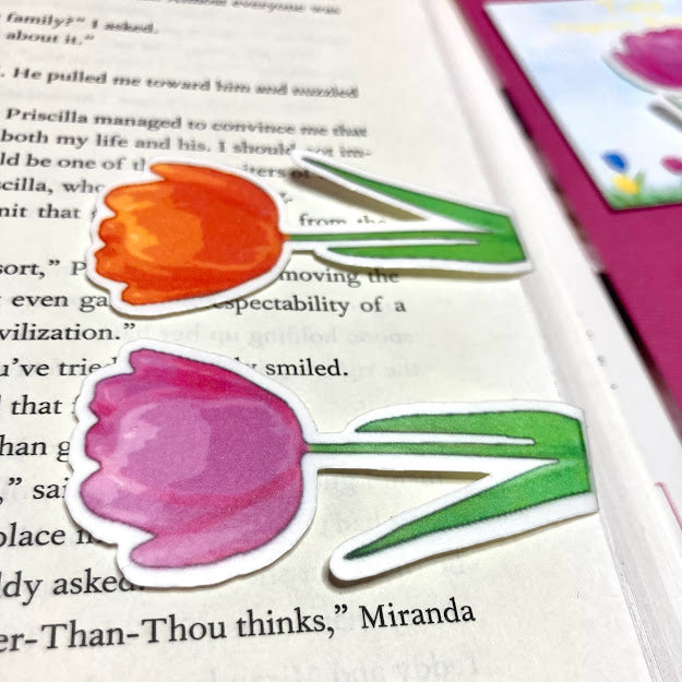 Spring Tulip Magnetic Bookmark