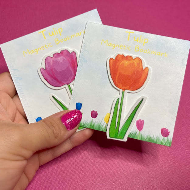 Spring Tulip Magnetic Bookmark