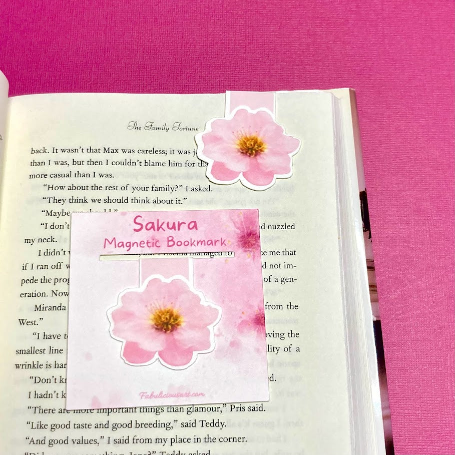 Cherry Blossom Magnetic Bookmark