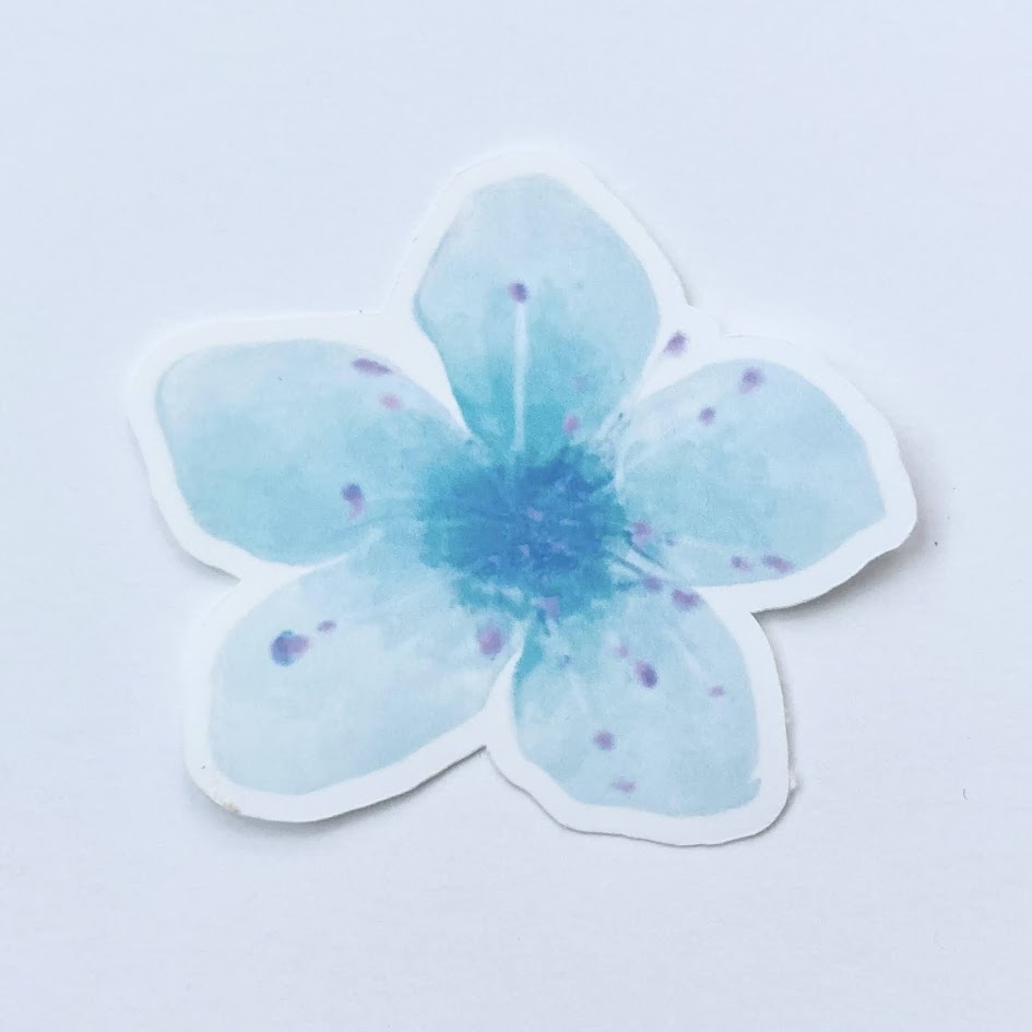 Blue Cherry Blossom Die-cut Sticker (Copy)