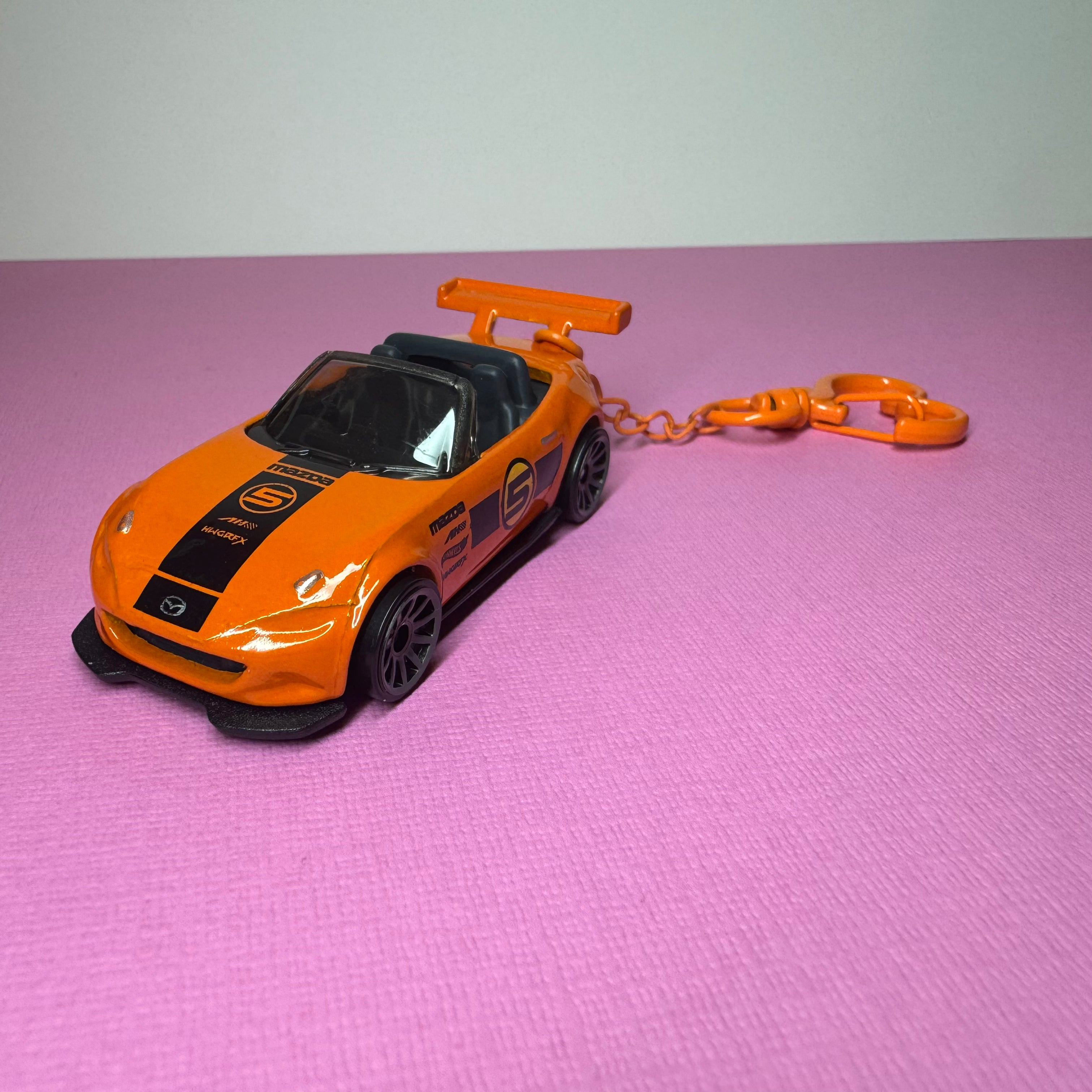 Orange Miata MX-5 Hot Wheels Car Keychain