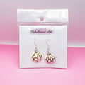 White Vanilla Concha Handmade Dangle Earrings