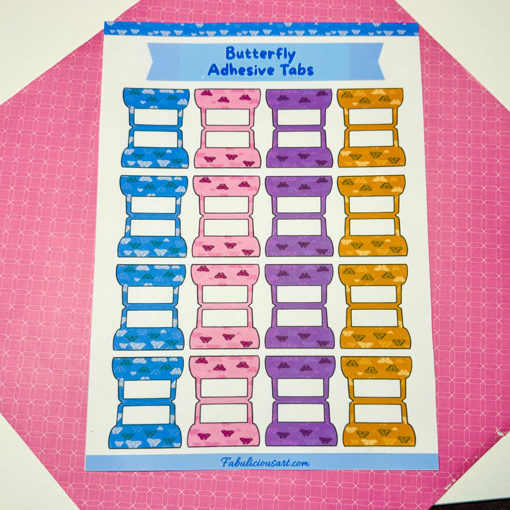 Butterfly Adhesive Planner and Notebook Tabs