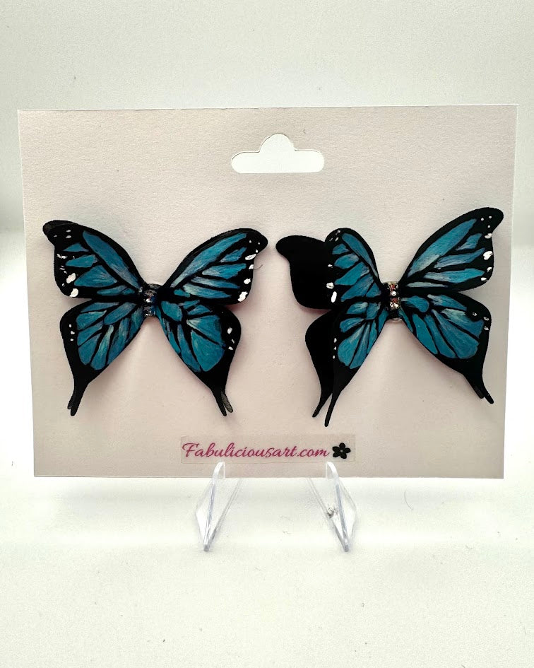 Preciosos pendientes de mariposa rosa (pequeños)