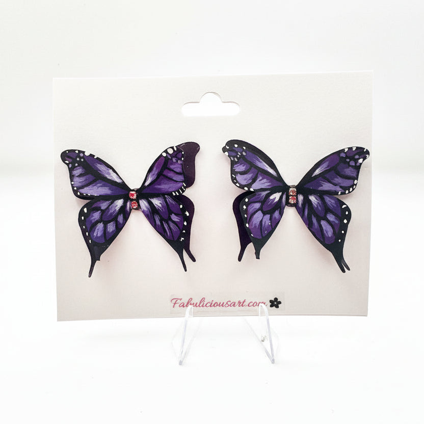 Preciosos pendientes de mariposa rosa (pequeños)