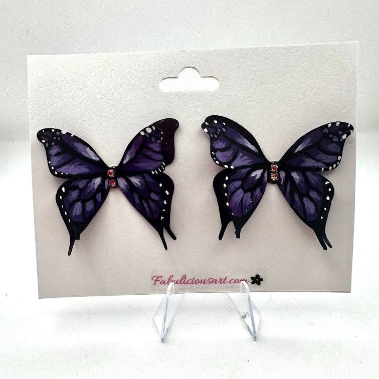 Preciosos pendientes de mariposa rosa (pequeños)