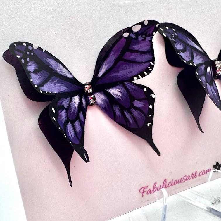 Preciosos pendientes de mariposa rosa (pequeños)