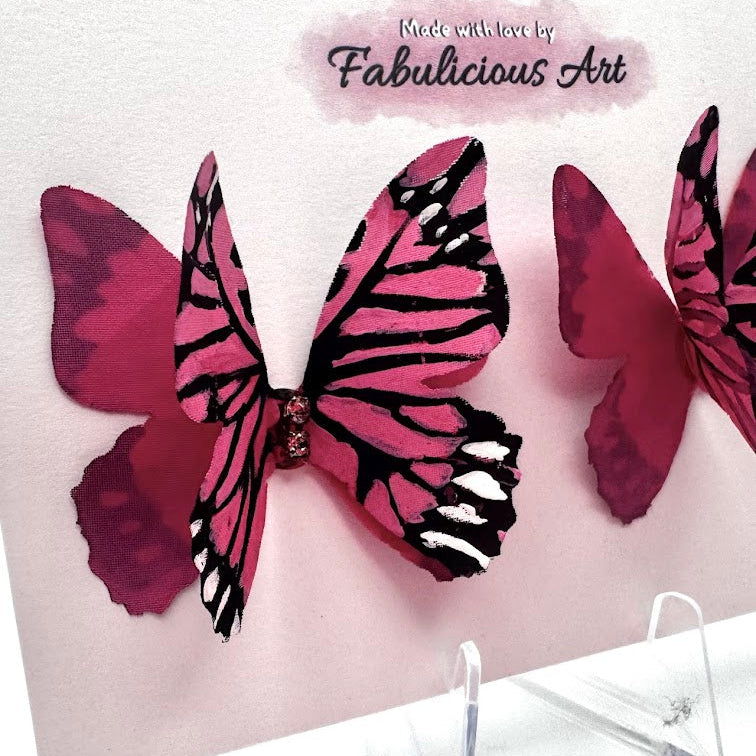 Preciosos pendientes de mariposa rosa (pequeños)