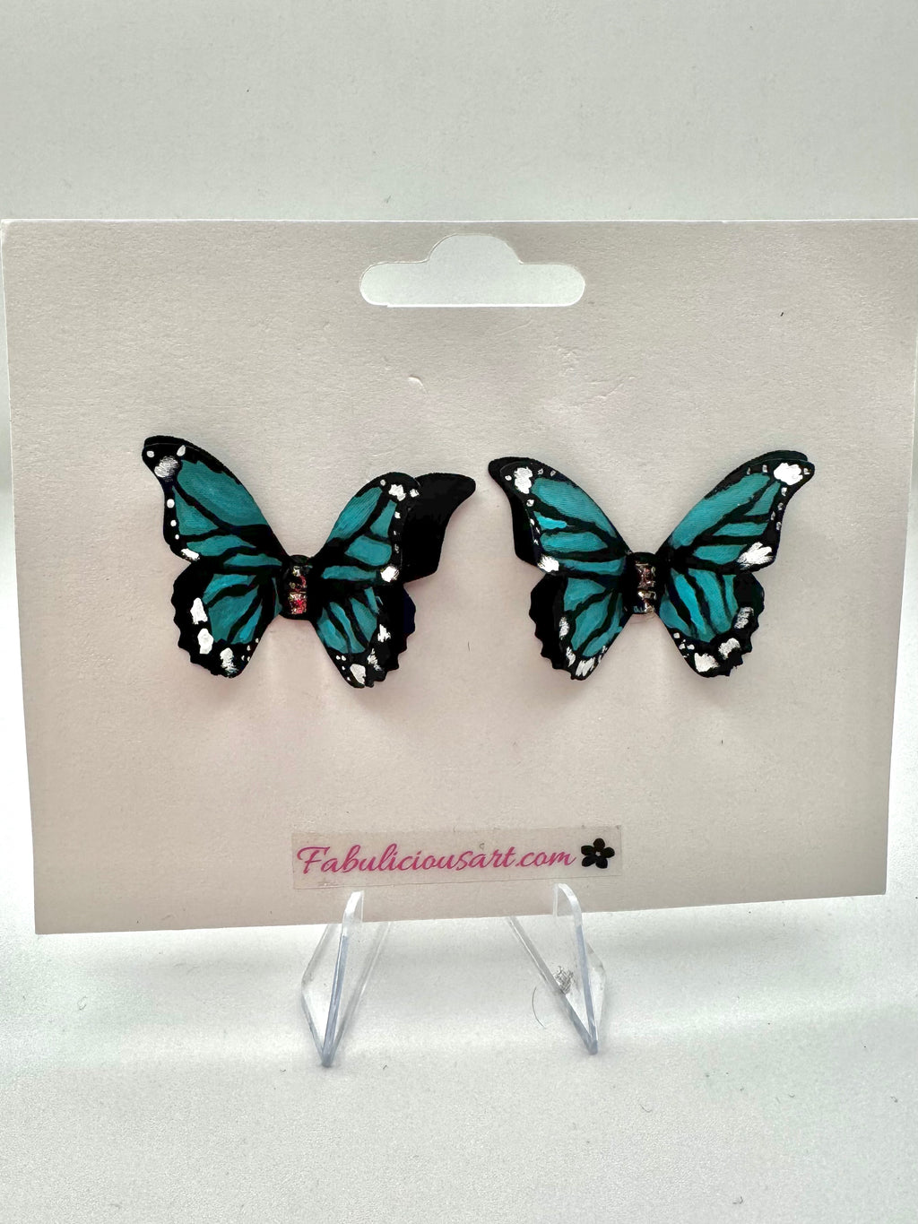 Preciosos pendientes de mariposa rosa (pequeños)