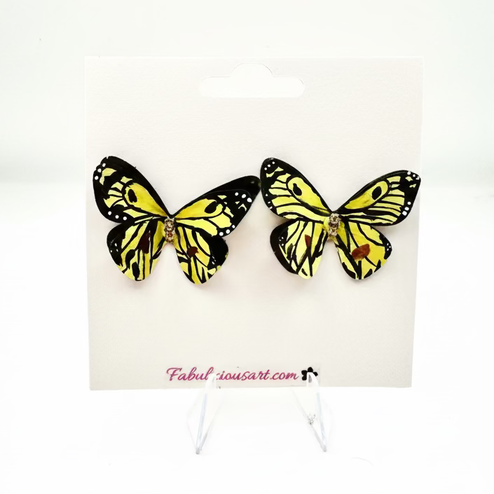 Preciosos pendientes de mariposa rosa (pequeños)