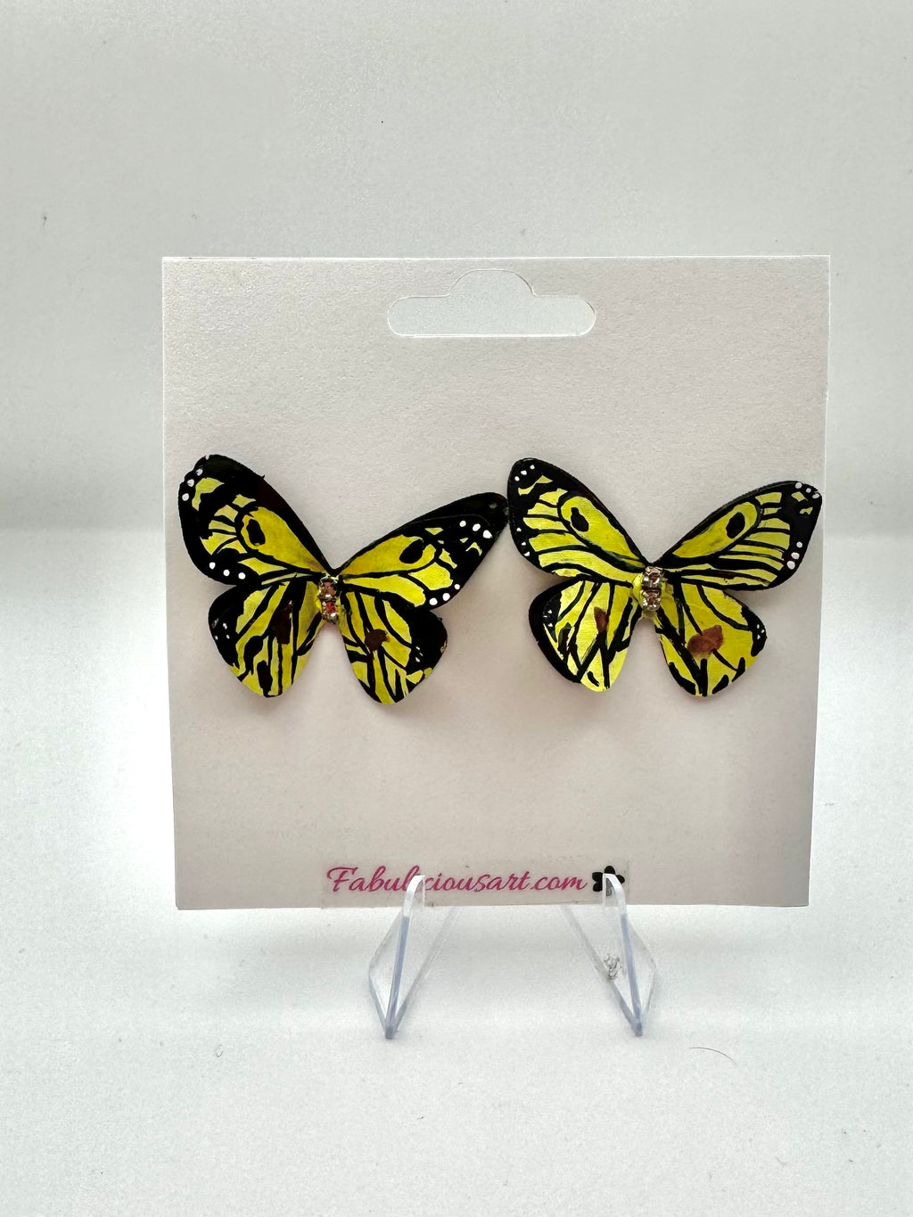 Preciosos pendientes de mariposa rosa (pequeños)