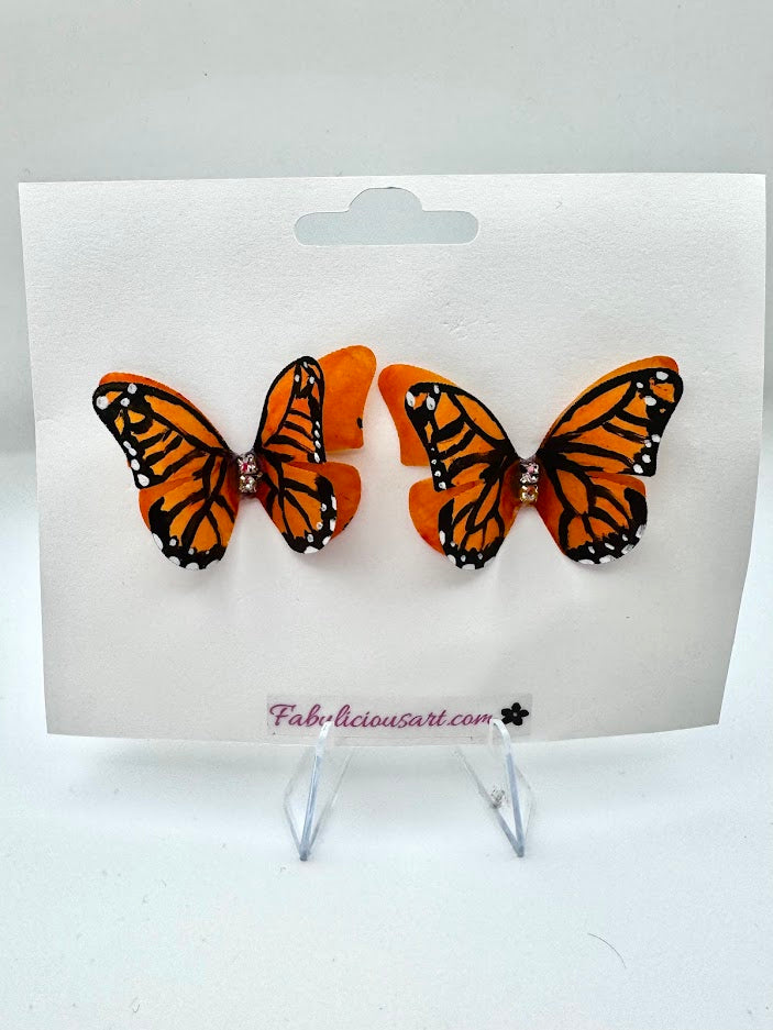 Preciosos pendientes de mariposa rosa (pequeños)