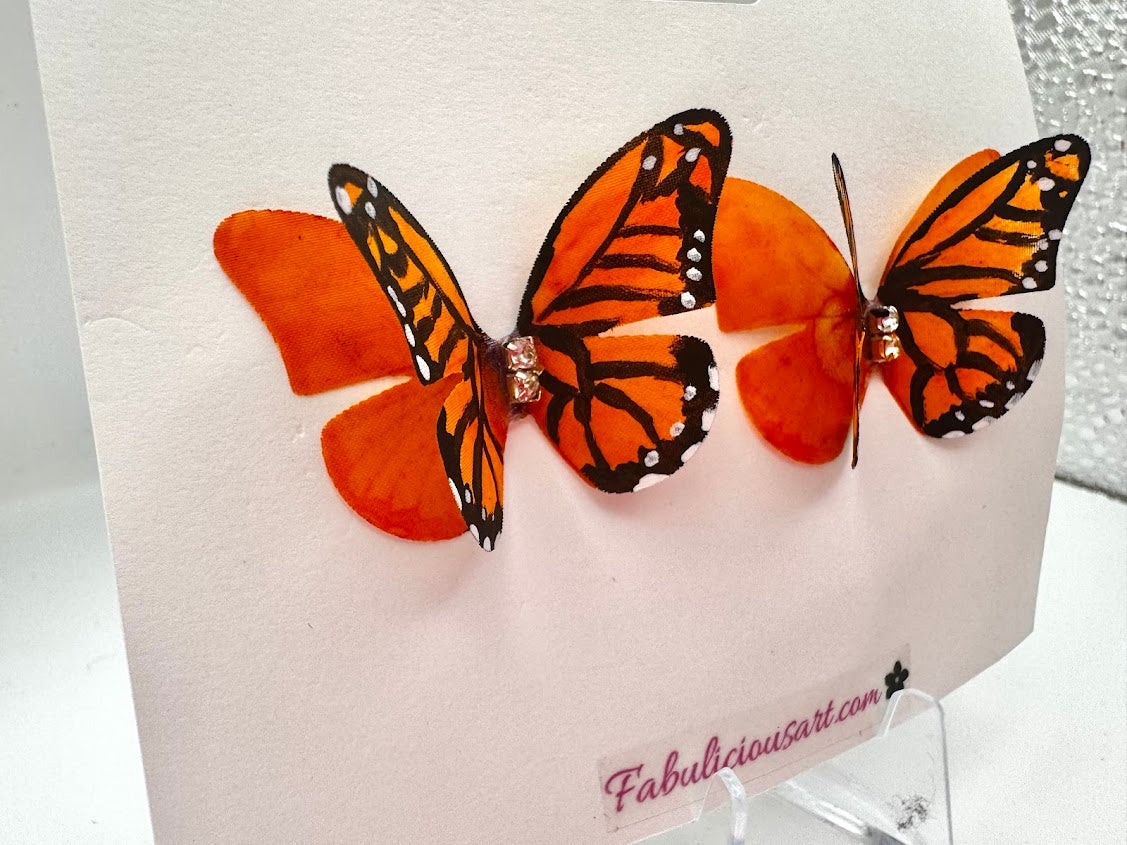 Preciosos pendientes de mariposa rosa (pequeños)