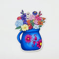 Ollita de Flores (Flowers in a Mexican Clay Mug) Die-cut Sticker