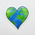 Heart-shaped Earth Waterproof Die-cut Sticker